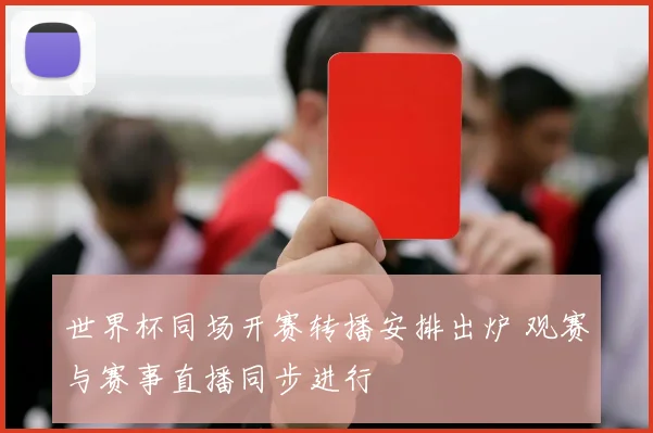 世界杯同场开赛转播安排出炉 观赛与赛事直播同步进行